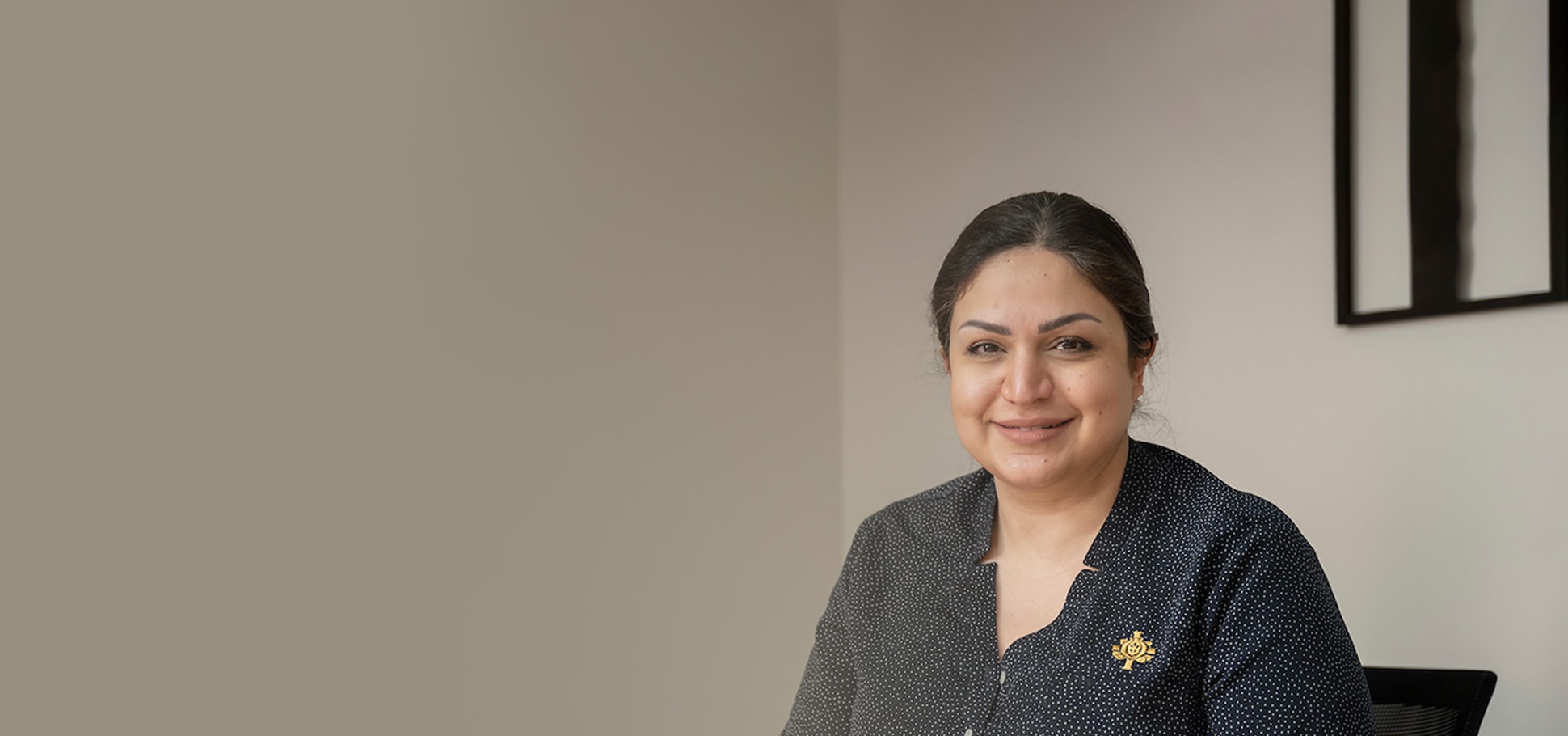 Richmond Hospital caregiver at desk